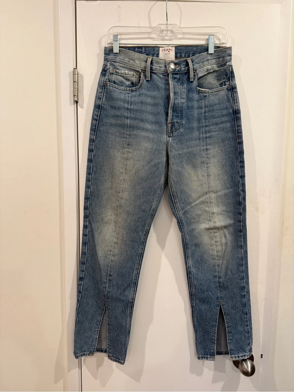 FRAME High Rise Straight Leg Jeans with Front Seams | Size 27 - Picture 1 of 4